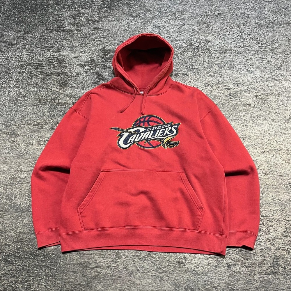 Vintage Cleveland Cavaliers Hoodie‎ Sweatshirt Mens XL Red NBA Logo Y2K 2000s
